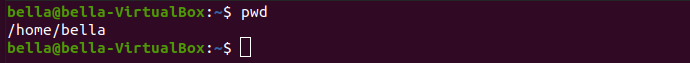 Example of Linux command pwd